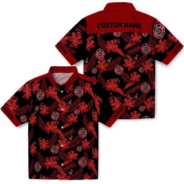 Firefighter Botanical Print Hawaiian Shirt Latest Model