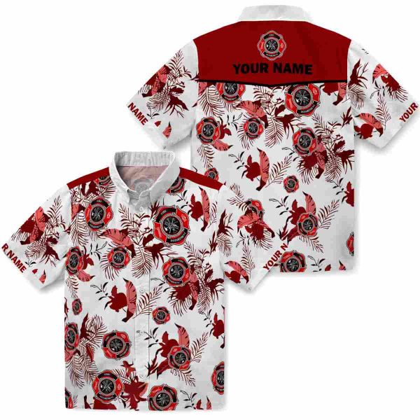 Firefighter Botanical Theme Hawaiian Shirt Latest Model