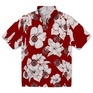 Firefighter Hibiscus Blooms Hawaiian Shirt Best selling