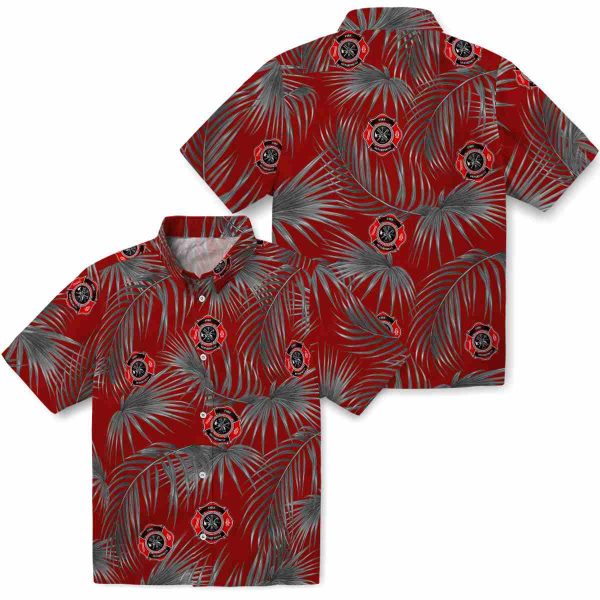 Firefighter Leafy Palms Hawaiian Shirt Latest Model