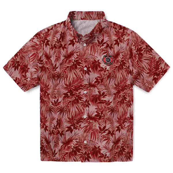 Firefighter Leafy Pattern Hawaiian Shirt Best selling