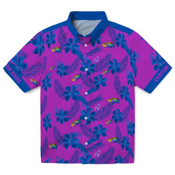 Fish Botanical Print Hawaiian Shirt Best selling