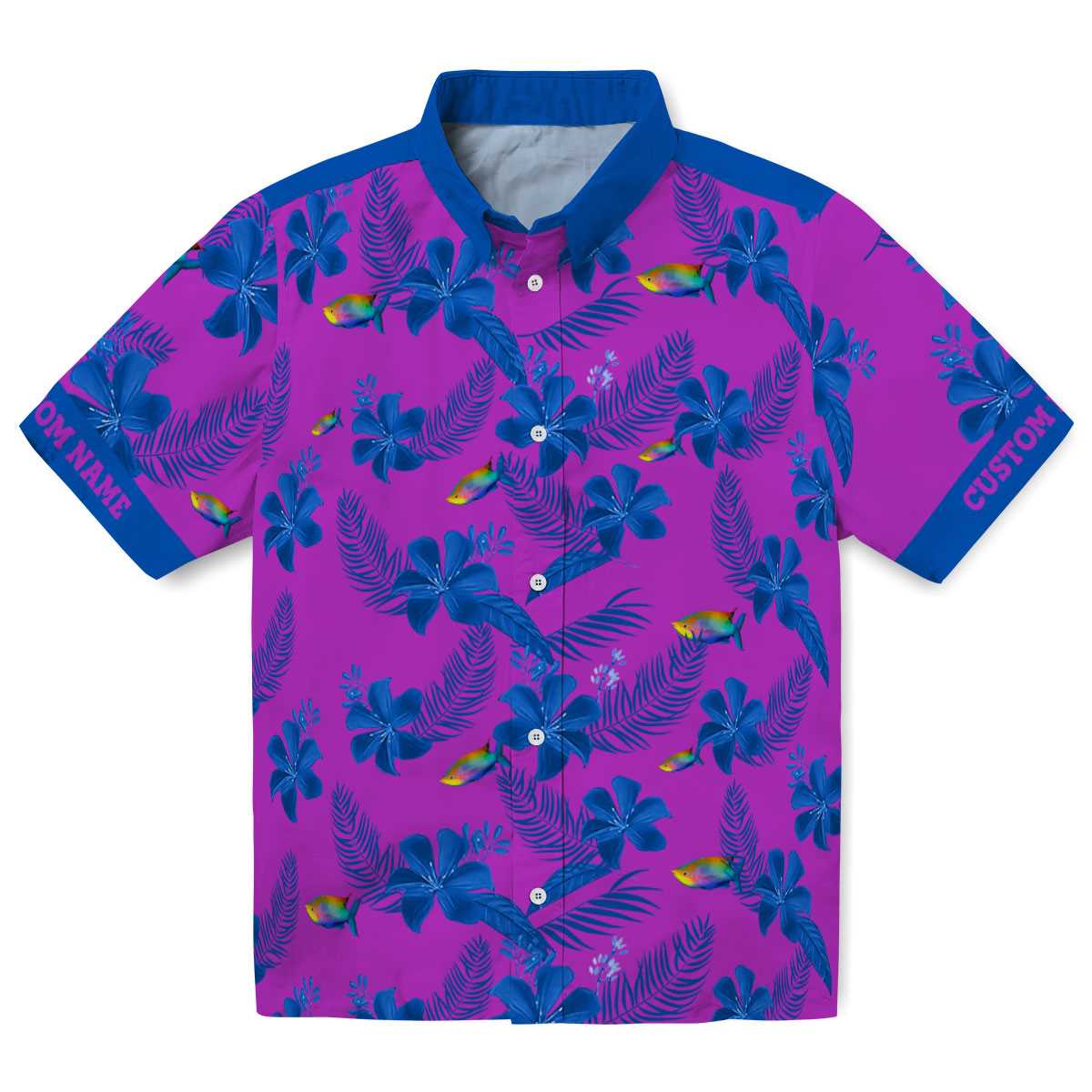 Fish Botanical Print Hawaiian Shirt Best selling