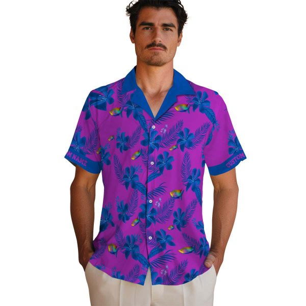 Fish Botanical Print Hawaiian Shirt High quality