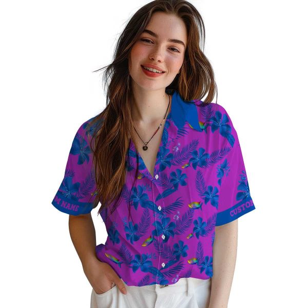 Fish Botanical Print Hawaiian Shirt Trendy