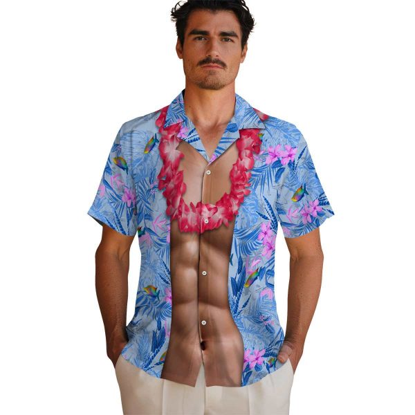 Fish Chest Illusion Hawaiian Shirt High quality