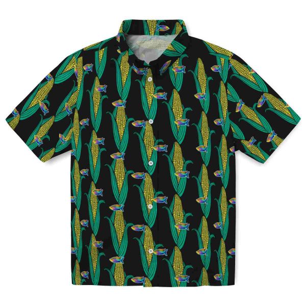 Fish Corn Motifs Hawaiian Shirt Best selling