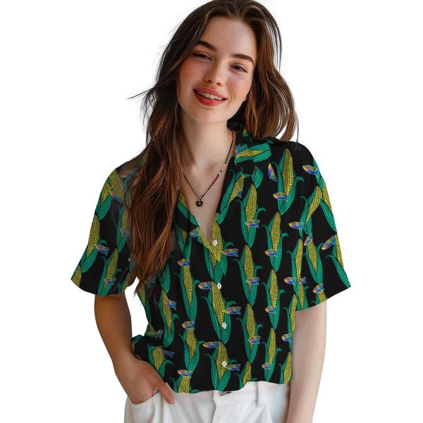 Fish Corn Motifs Hawaiian Shirt Trendy