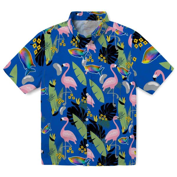 Fish Flamingo Leaves Hawaiian Shirt Best selling