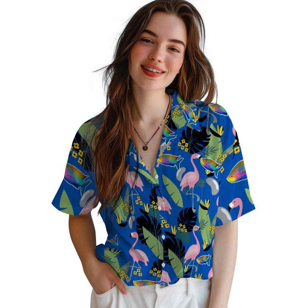 Fish Flamingo Leaves Hawaiian Shirt Trendy