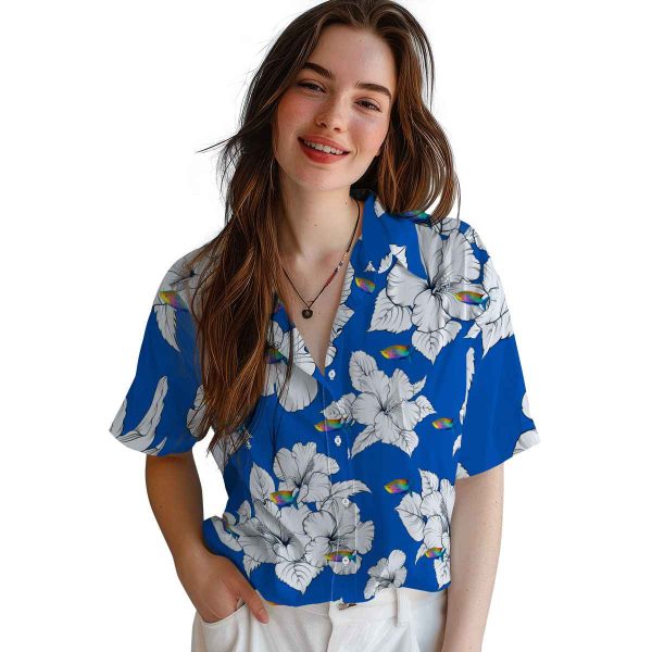 Fish Hibiscus Blooms Hawaiian Shirt Trendy