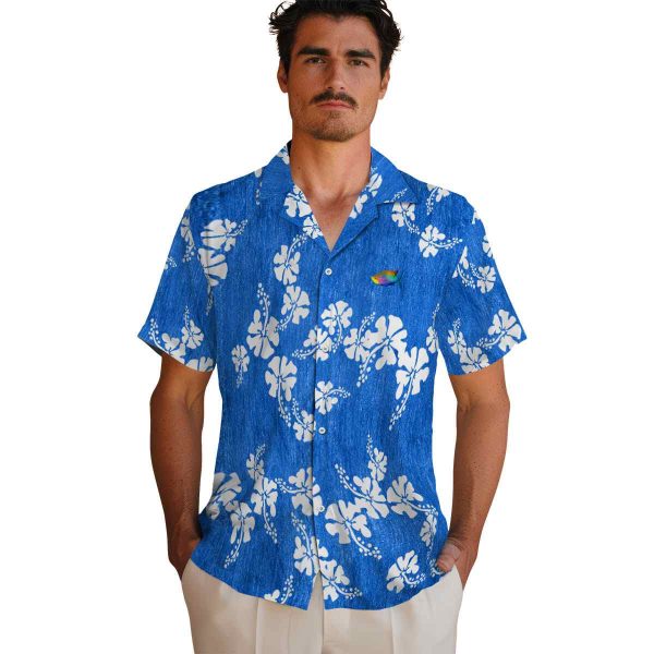 Fish Hibiscus Clusters Hawaiian Shirt High quality