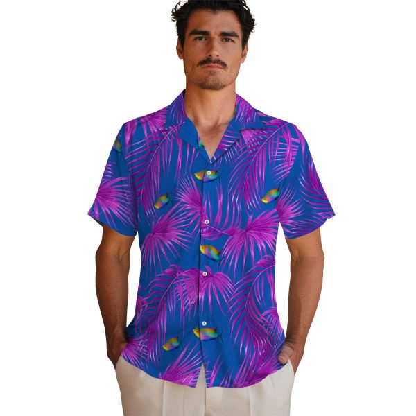 Fish Leafy Palms Hawaiian Shirt High quality