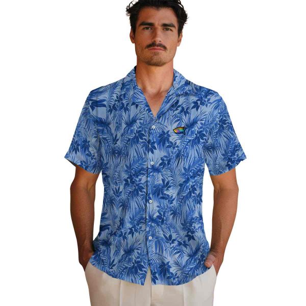 Fish Leafy Pattern Hawaiian Shirt High quality