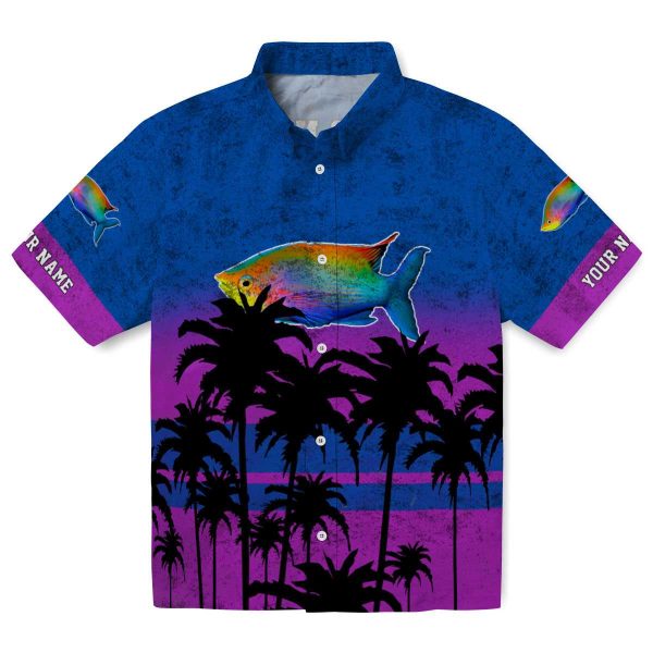 Fish Sunset Pattern Hawaiian Shirt Best selling