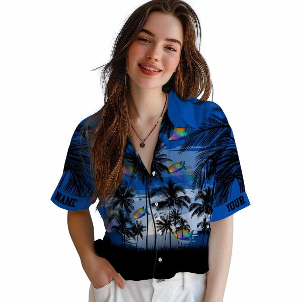 Fish Sunset Scene Hawaiian Shirt Trendy