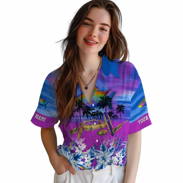 Fish Tropical Canoe Hawaiian Shirt Trendy