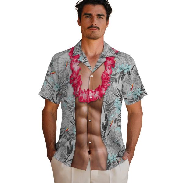 Fishing Chest Illusion Hawaiian Shirt High quality