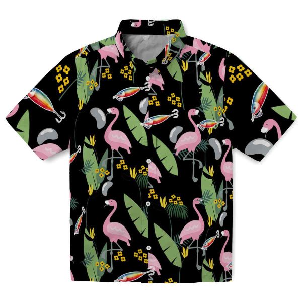 Fishing Flamingo Leaves Hawaiian Shirt Best selling