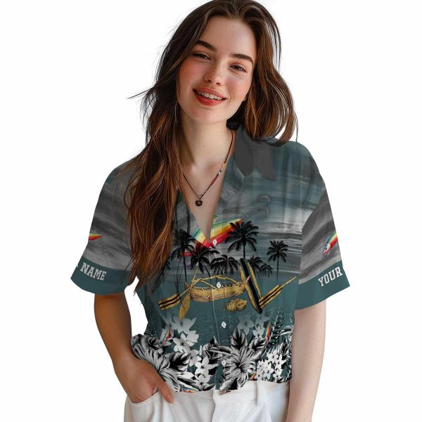 Fishing Tropical Canoe Hawaiian Shirt Trendy