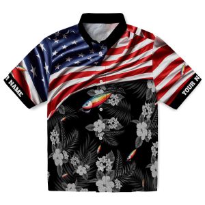 Fishing US Flag Hibiscus Hawaiian Shirt Best selling