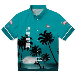 Flamingo Beach Sunset Hawaiian Shirt Best selling