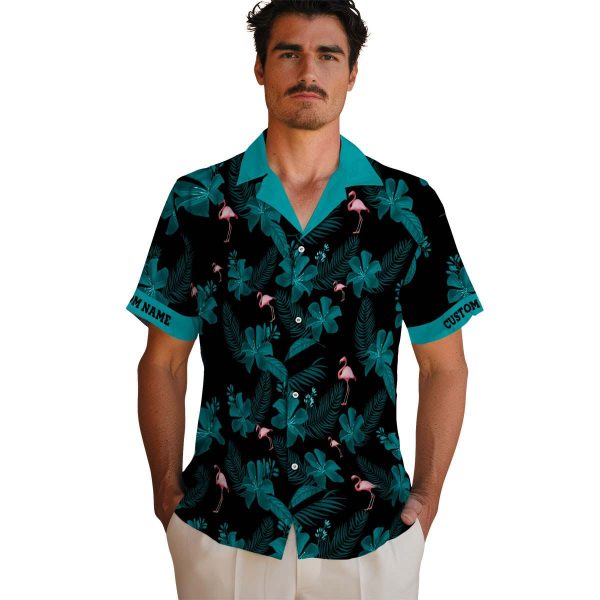 Flamingo Botanical Print Hawaiian Shirt High quality