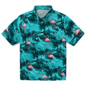 Flamingo Coastal Palms Hawaiian Shirt Best selling