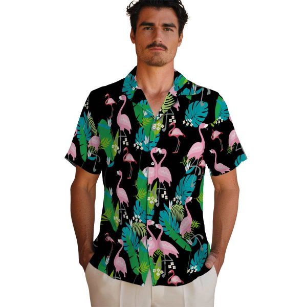 Flamingo Flamingo Foliage Hawaiian Shirt High quality