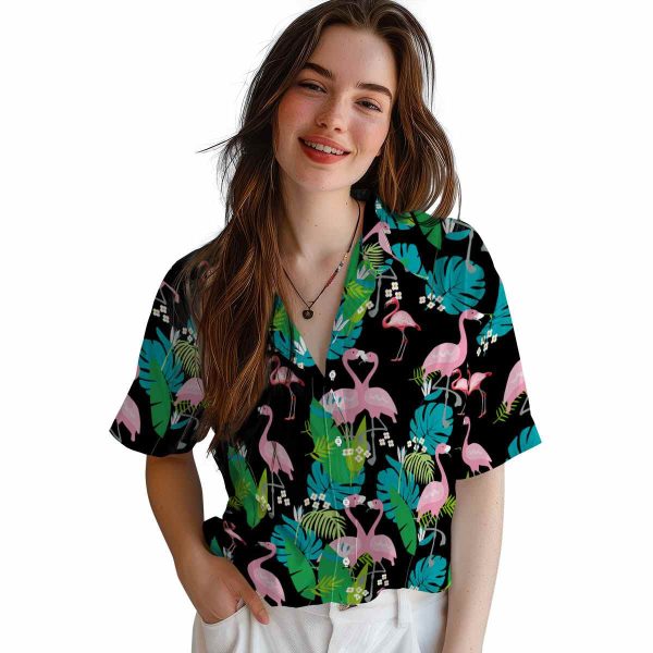 Flamingo Flamingo Foliage Hawaiian Shirt Trendy