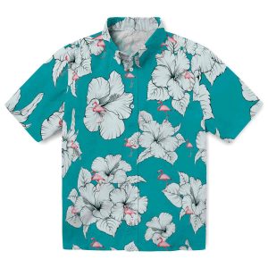 Flamingo Hibiscus Blooms Hawaiian Shirt Best selling