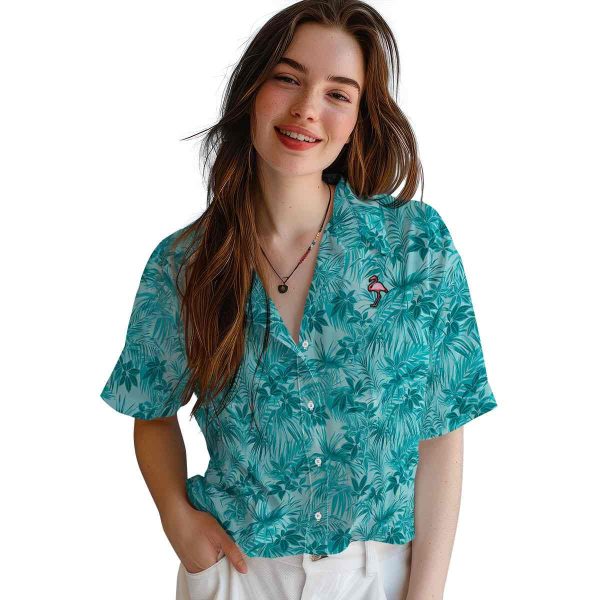 Flamingo Leafy Pattern Hawaiian Shirt Trendy