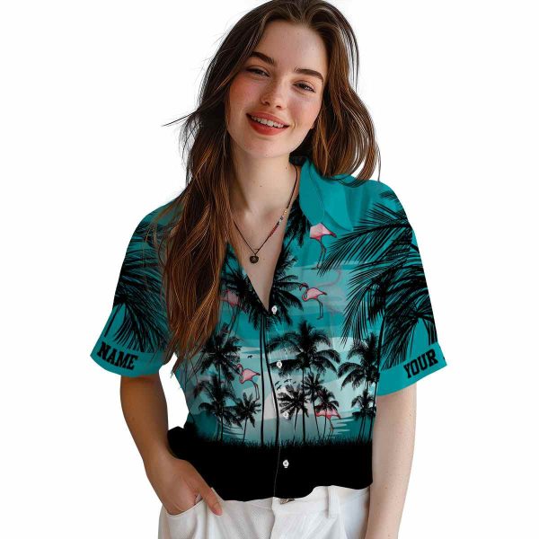 Flamingo Sunset Scene Hawaiian Shirt Trendy