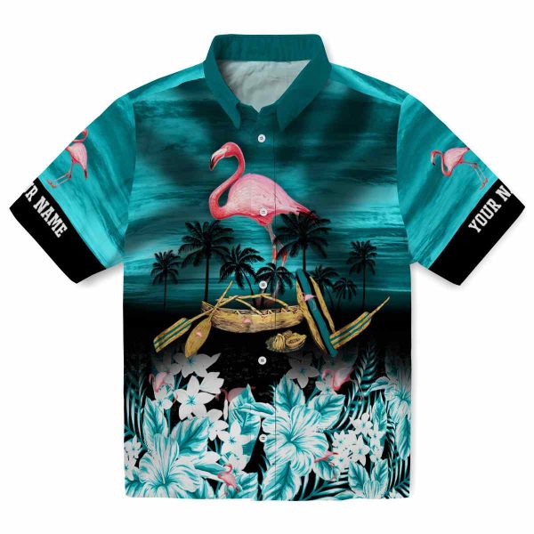 Flamingo Tropical Canoe Hawaiian Shirt Best selling