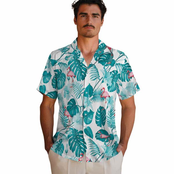 Flamingo Tropical Plants Hawaiian Shirt High quality