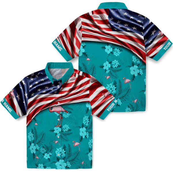 Flamingo US Flag Hibiscus Hawaiian Shirt Latest Model