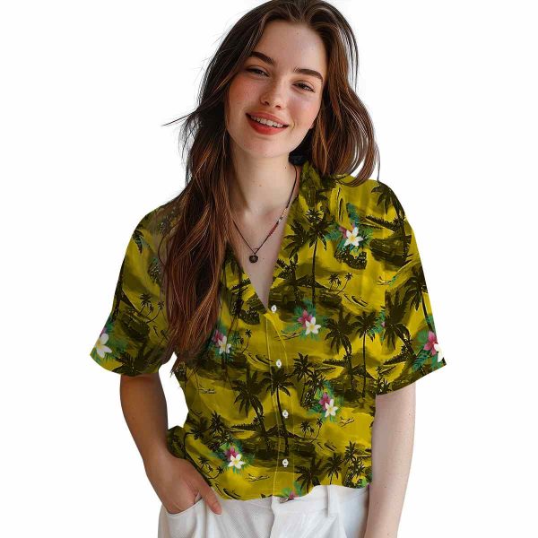 Floral Coastal Palms Hawaiian Shirt Trendy