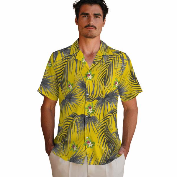 Floral Leafy Palms Hawaiian Shirt High quality