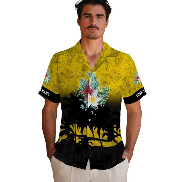 Floral Sunset Pattern Hawaiian Shirt High quality