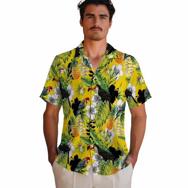 Floral Tropical Toucan Hawaiian Shirt High quality