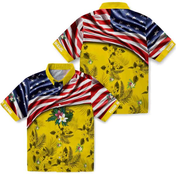 Floral US Flag Hibiscus Hawaiian Shirt Latest Model