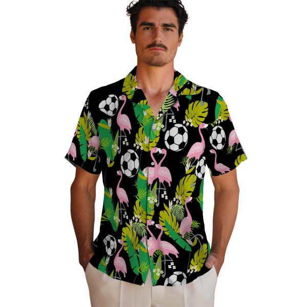 Football Flamingo Foliage Hawaiian Shirt High quality