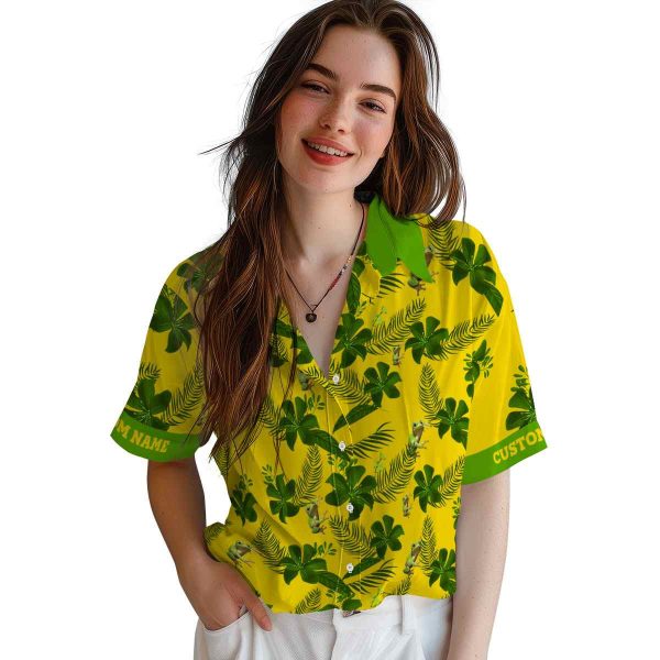 Frog Botanical Print Hawaiian Shirt Trendy