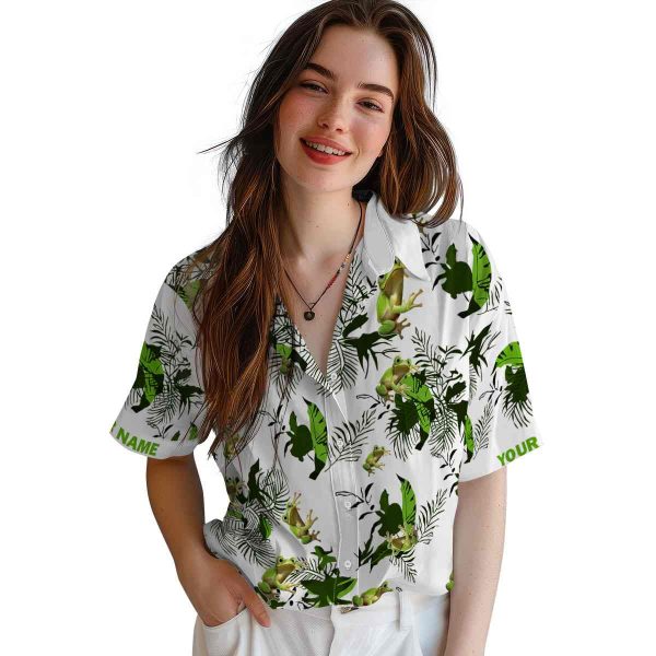 Frog Botanical Theme Hawaiian Shirt Trendy