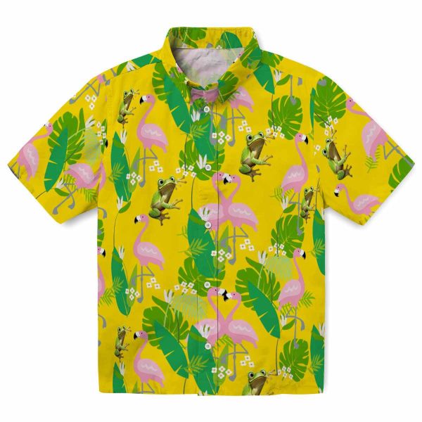 Frog Flamingo Foliage Hawaiian Shirt Best selling