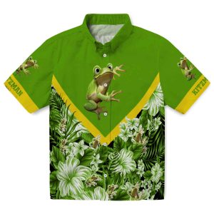 Frog Floral Chevron Hawaiian Shirt Best selling