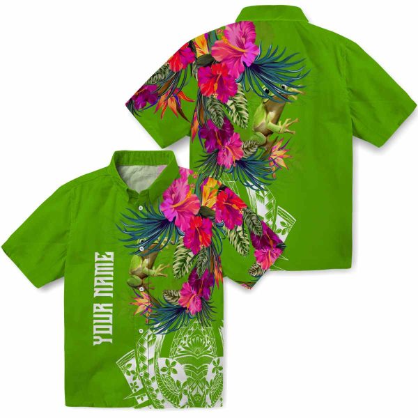 Frog Floral Polynesian Hawaiian Shirt Latest Model