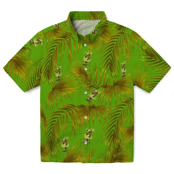 Frog Leafy Palms Hawaiian Shirt Best selling