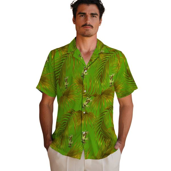 Frog Leafy Palms Hawaiian Shirt High quality