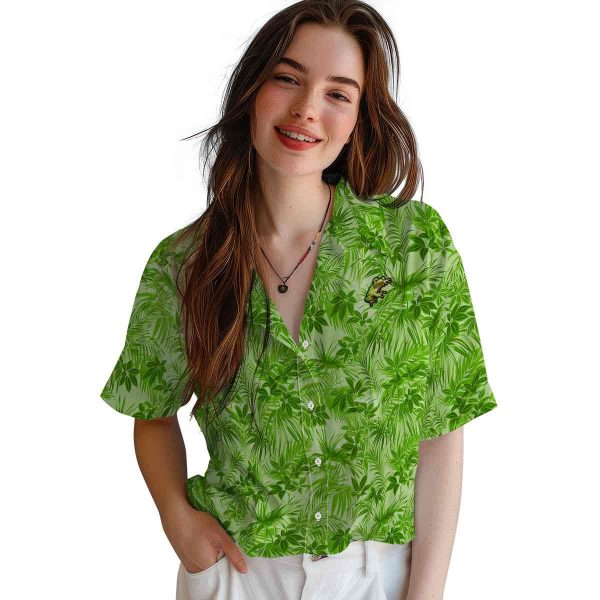 Frog Leafy Pattern Hawaiian Shirt Trendy